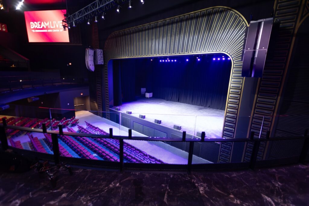 The recent project transformed a long-dormant space into a state-of-the-art PAC with high-end lighting, video, and audio from L-Acoustics