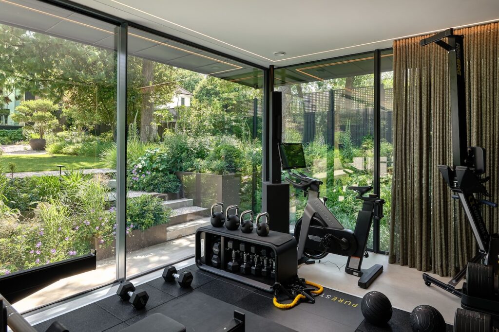 The home has a harmonious blend of technology and luxury that spans 80% of the residence